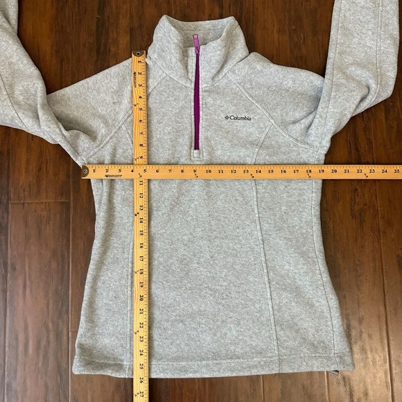 COLUMBIA Womens Benton Springs Half Zip Fleece Pullover Gray - Picture 9 of 9